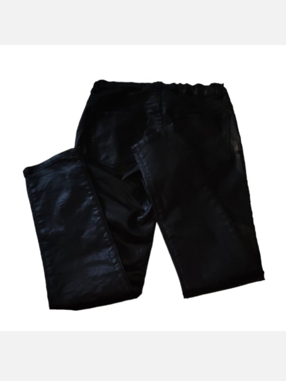 Zara Black Faux Leather Leggings - Picture 6 of 7